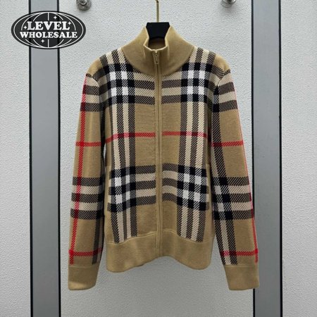 Classic Plaid Turtleneck Cardigan Sweater