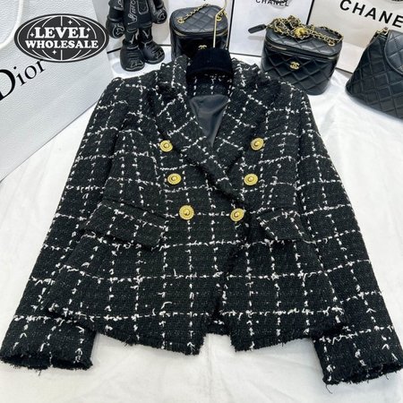 Balmain Black and white Checked Suit Jacket