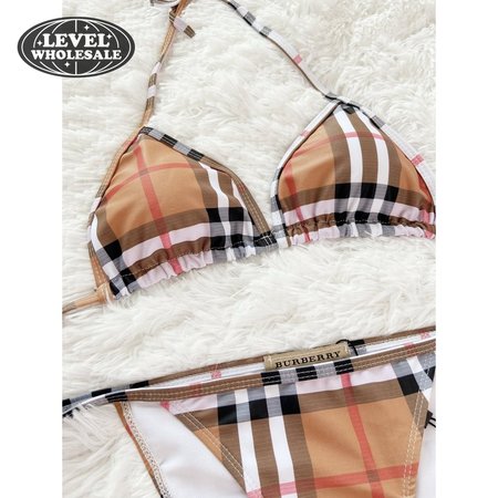 Burberry Grid Two-Piece Swimsuit
