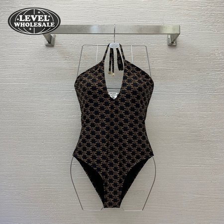 Celine Halter One-Piece Swimsuit