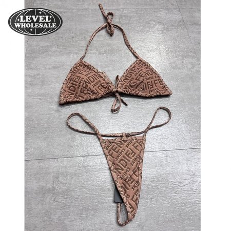 Fendi Brown One-Piece Swimsuit