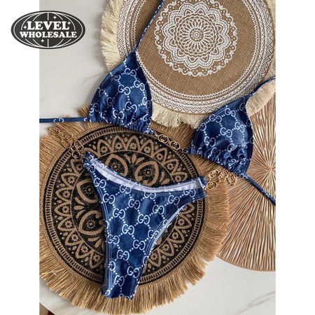 Gucci Blue One-Piece Swimsuit