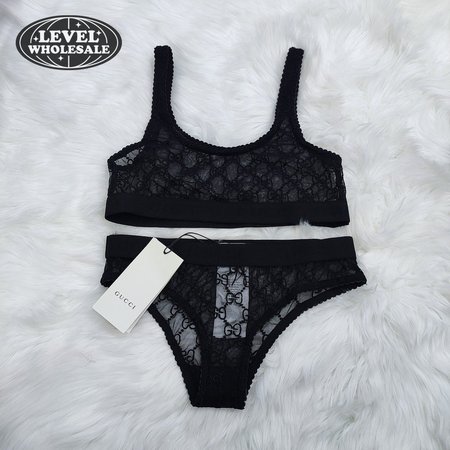 Gucci Hollowed-Out Black Two-Piece Swimsuit