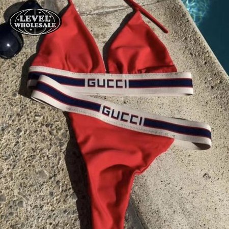 Gucci Red Two-Piece Swimsuit