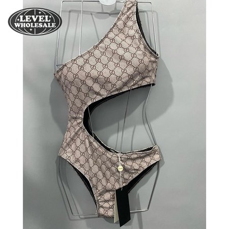 Gucci Waist-Revealing One-Piece Swimsuit