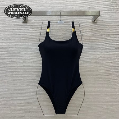 Versace Black U-Neck One-Piece Swimsuit