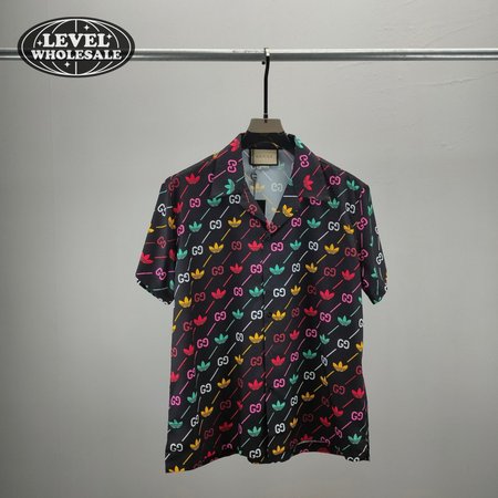 Adidas x Gucci Joint Series GG Trefoil Striped T-Shirt