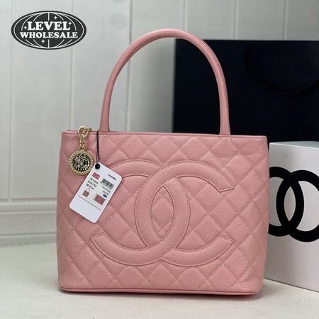 Chanel Caviar Quilted Petit Shopping Tote Pst Pink