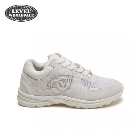 Chanel Low Top Trainer CC Triple White Sneaker