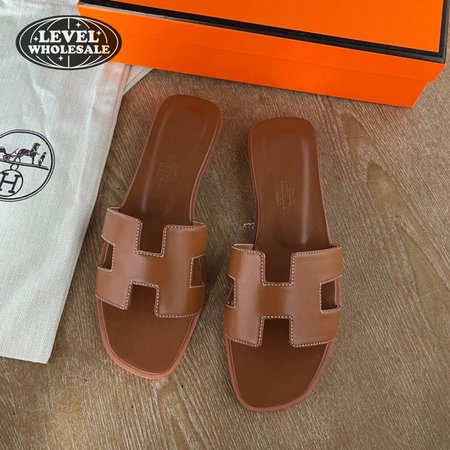 Hermes Oran Leather Sandals