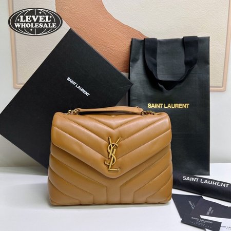 Saint Laurent Loulou Small Chain Bag In Quilted "Y" Leather