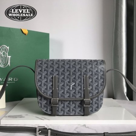 Goyard Belvedere Messenger Goyardine MM Gray