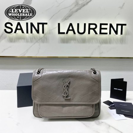 Saint Laurent Gray Niki Shoulder Bag