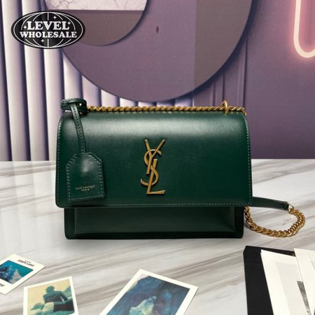 Saint Laurent Sunset Medium Textured leather Shoulder Bag