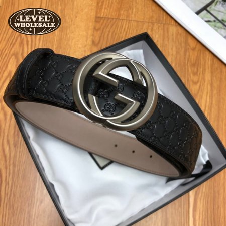 Gucci Interlocking G Belt Signature Guccissima Black