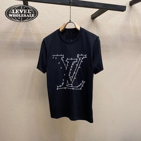 stitch print embroidered t-shirt black 1a96l1