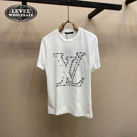 stitch print embroidered t-shirt white 1a96l1