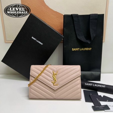 Saint Laurent Monogram Envelope Chain Wallet Bag