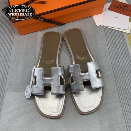 Hermes Sandal Silver Leather