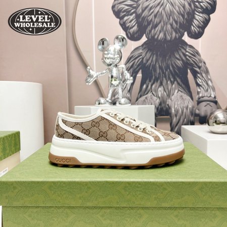 Gucci Women's GG Canvas Sneakers Brown