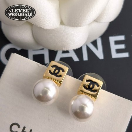 Chanel Sterling Silver Fashion Drop Earrings