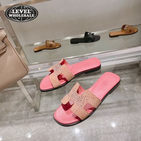 Hermes Rhinestone Oran Sandals