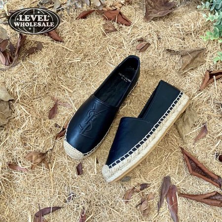 Saint Laurent Black Espadrilles With Logo