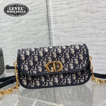 Dior Oblique Jacquard Blue 30 Montaigne Avenue Bag