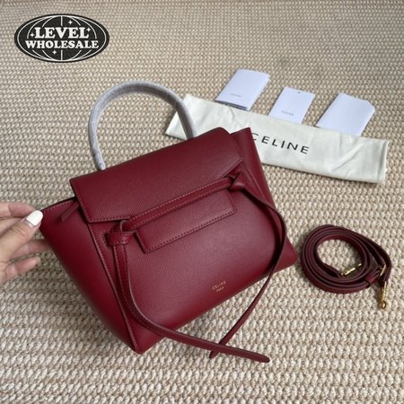 Celine Micro Belt Bag In Grained Calfskin