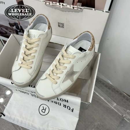 Golden Goose Superstar Leather & Glitter Sneaker