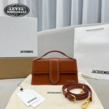 Jacquemus Le Grand Bambino Crossbody Flap Bag Light Brown