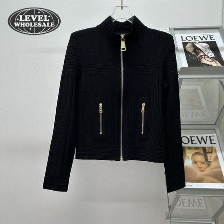 Balmain Black Zip Cardigan
