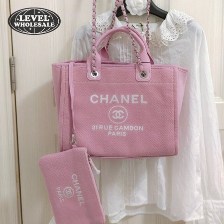 Chanel Deauville Shopping Bag Pink