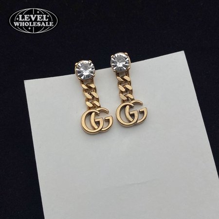 GUCCI Crystal Double G Earrings