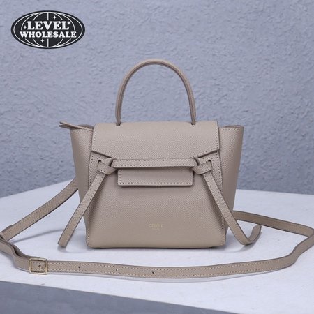 Celine Pico Belt Bag In Grained Calfskin Light Taupe
