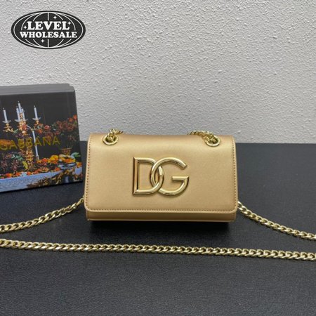 Dolce & Gabbana Calfskin 3.5 Clutch Gold