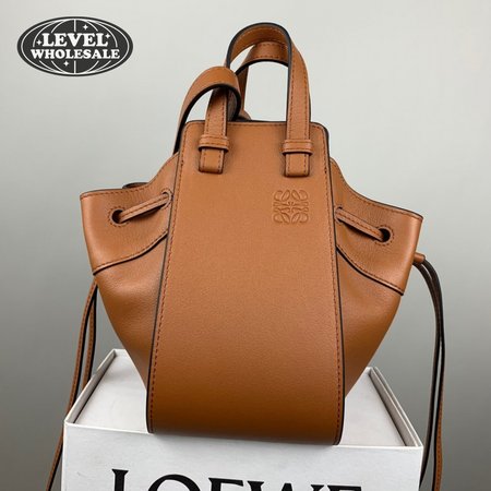 Loewe Mini Hammock Drawstring In Classic Calfskin Tan