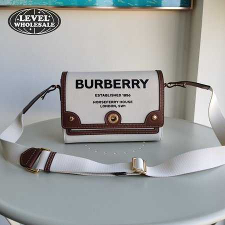 Burberry Horseferry Print Canvas Note Bag Natural/Tan 80302491