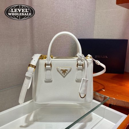 Prada Galleria Saffiano Leather Mini-Bag White 1BA906
