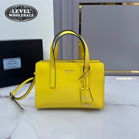 Prada Re-Edition 1995 Brushed-Leather Mini Handbag Yellow 1BA357