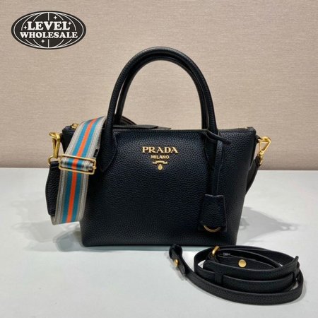 Prada Top Handle Bags Black 1BA111