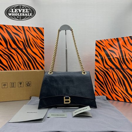 Balenciaga Crush Medium Chain Bag In Black