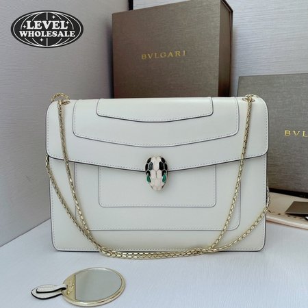 Bvlgari Serpenti Forever Shoulder Bag White 290265
