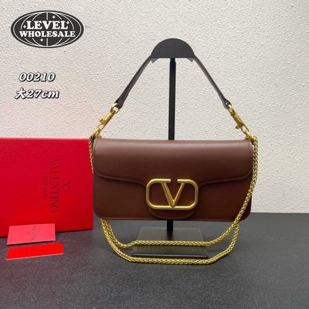 Valentino Loco Calfskin Shoulder Bag Gingerbread WB0K30ZXL_PVG