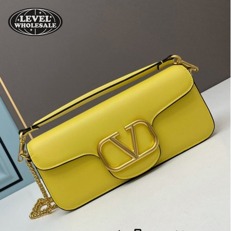 Valentino Loco Calfskin Shoulder Bag Yellow WB0K30ZXL_KN8