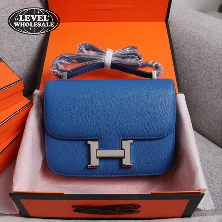 Hermes Constance 19cm Blue