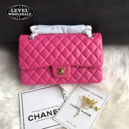 Chanel Classic Double Flap Bag Pink Quilted Lambskin