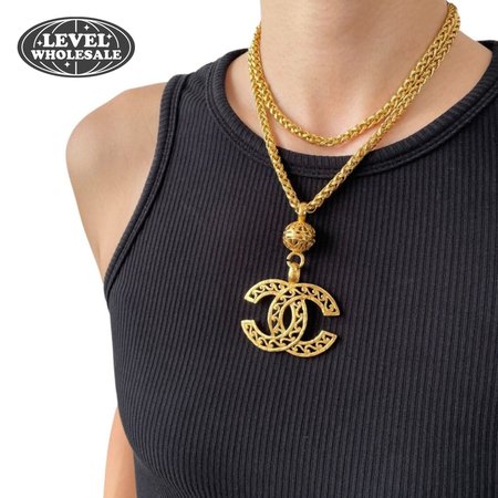 Chanel Vintage 95A Coco Mark Logo Chain Necklace