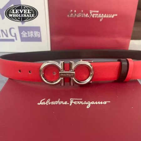 Ferragamo Double Gancini Reversible Leather Belt