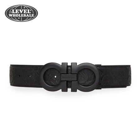 Ferragamo Men's Gancini Logo Leather Belt